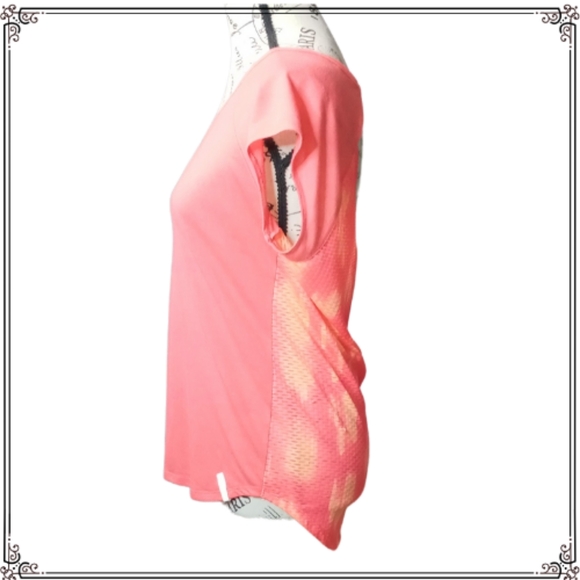 Under Armour Bright Orange Work Out Running Tee Shirt Size Medium - Picture 5 of 10